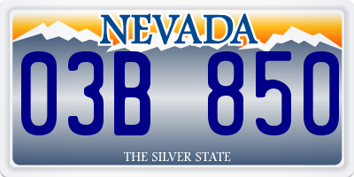 NV license plate 03B850