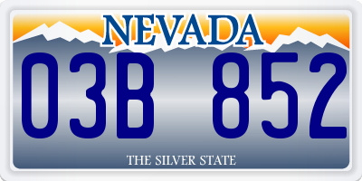 NV license plate 03B852