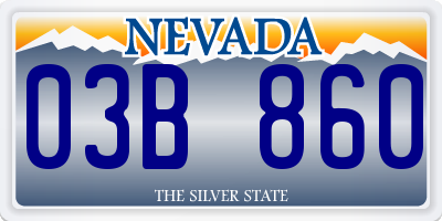 NV license plate 03B860