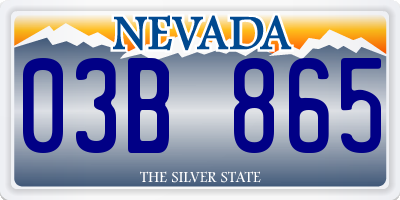 NV license plate 03B865