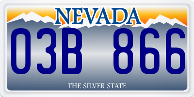 NV license plate 03B866