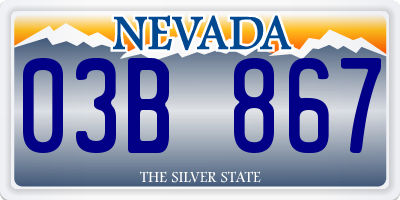 NV license plate 03B867