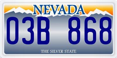 NV license plate 03B868