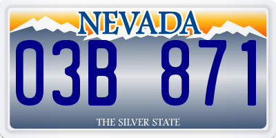 NV license plate 03B871