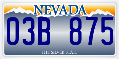 NV license plate 03B875