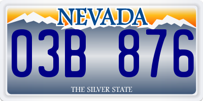 NV license plate 03B876