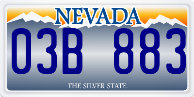 NV license plate 03B883