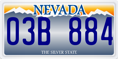 NV license plate 03B884