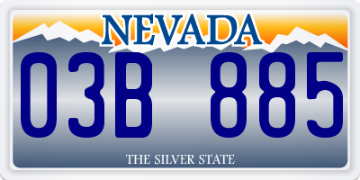 NV license plate 03B885