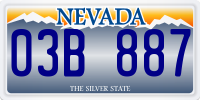 NV license plate 03B887