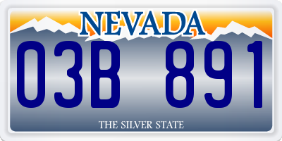 NV license plate 03B891