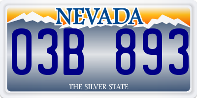 NV license plate 03B893