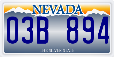 NV license plate 03B894