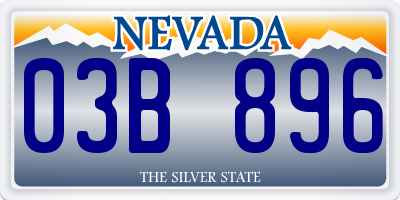 NV license plate 03B896