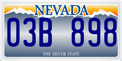 NV license plate 03B898