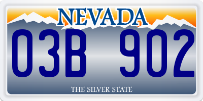 NV license plate 03B902