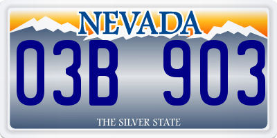 NV license plate 03B903
