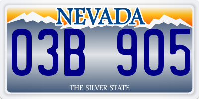 NV license plate 03B905