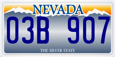 NV license plate 03B907