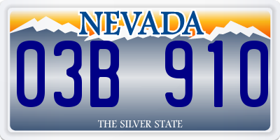 NV license plate 03B910