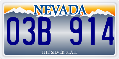 NV license plate 03B914