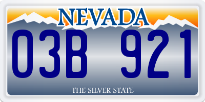 NV license plate 03B921