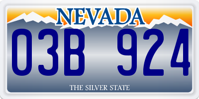 NV license plate 03B924