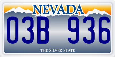 NV license plate 03B936