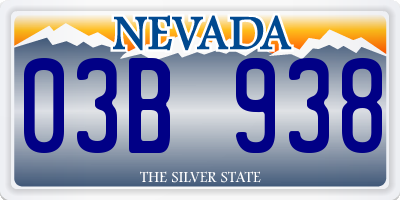 NV license plate 03B938