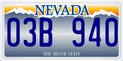 NV license plate 03B940