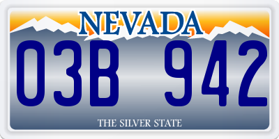 NV license plate 03B942