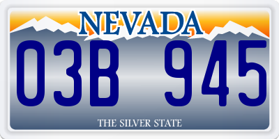 NV license plate 03B945