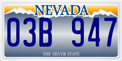 NV license plate 03B947