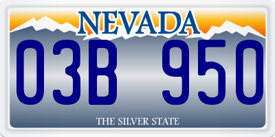 NV license plate 03B950