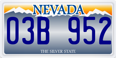 NV license plate 03B952