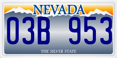 NV license plate 03B953