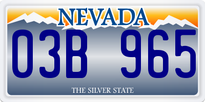 NV license plate 03B965