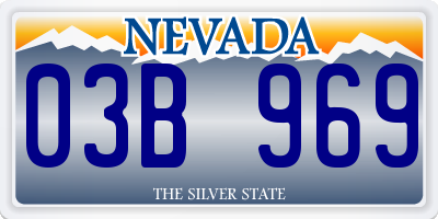 NV license plate 03B969