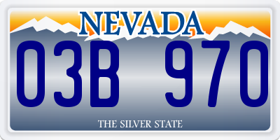 NV license plate 03B970