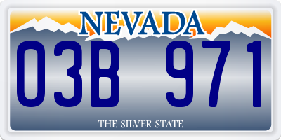 NV license plate 03B971