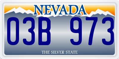 NV license plate 03B973