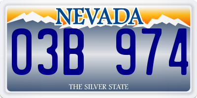 NV license plate 03B974