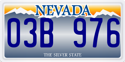 NV license plate 03B976