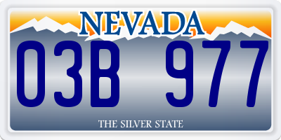 NV license plate 03B977