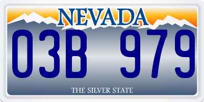 NV license plate 03B979