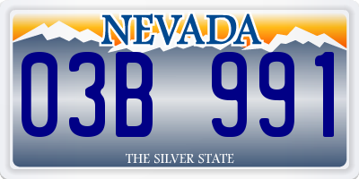 NV license plate 03B991