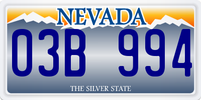 NV license plate 03B994