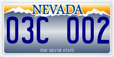 NV license plate 03C002