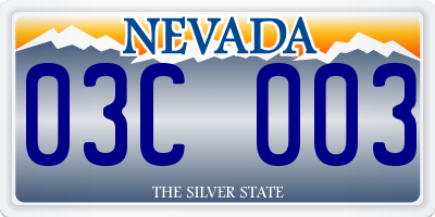 NV license plate 03C003