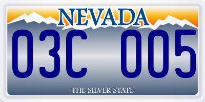 NV license plate 03C005